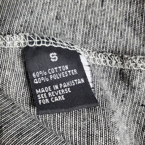 Alpha Beta Men’s L Gray Long Sleeve Henley Casual Striped Shirt - Picture 5 of 6